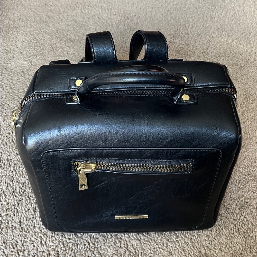 BCBGeneration Black Backpack with Gold Accents